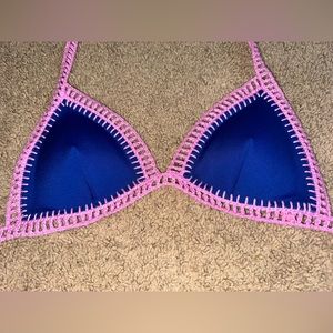 Blue/Pink Victoria’s Secret Bikini Top Medium